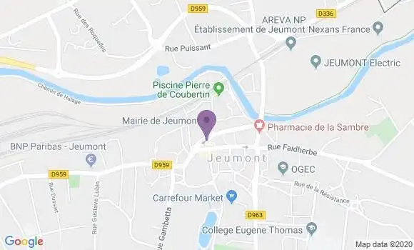 Localisation Société Générale Agence de Jeumont