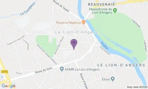 Localisation Crédit Mutuel Agence de Le Lion d