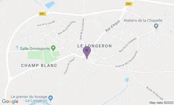 Localisation Crédit Mutuel Agence de Le Longeron
