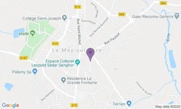 Localisation Crédit Mutuel Agence de Le May sur Evre