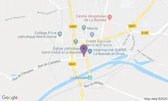Localisation Société Générale Agence de La Bassée