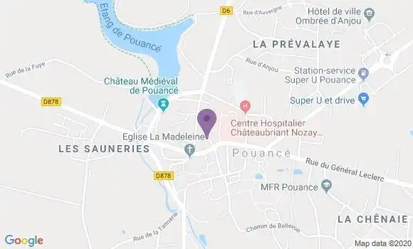 Localisation Crédit Mutuel Agence de Pouance