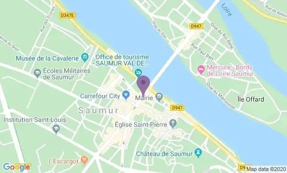 Localisation Crédit Mutuel Agence de Saumur