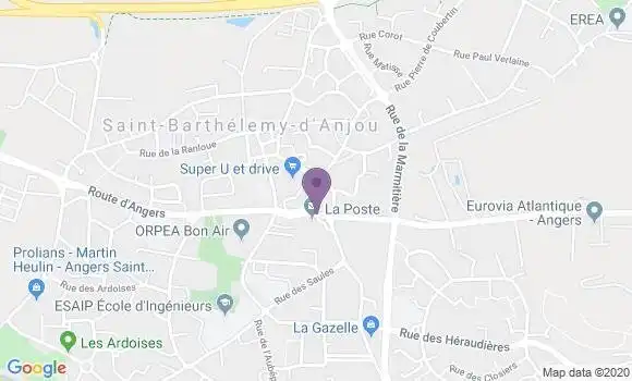 Localisation Crédit Mutuel Agence de Saint Barthélémy d