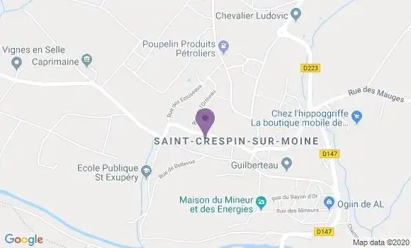 Localisation Crédit Mutuel Agence de Saint Crespin sur Moine