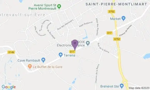 Localisation Crédit Mutuel Agence de Saint Pierre Montlimart