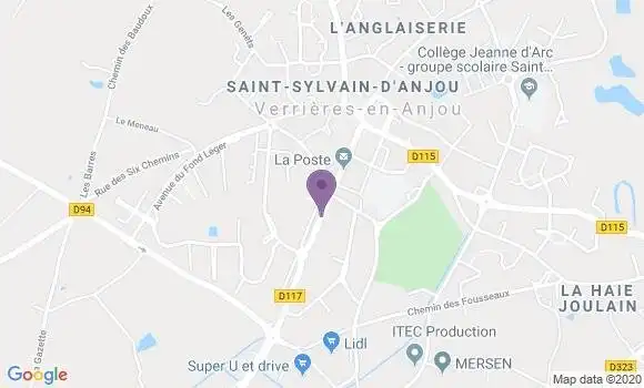 Localisation Crédit Mutuel Agence de Saint Sylvain d