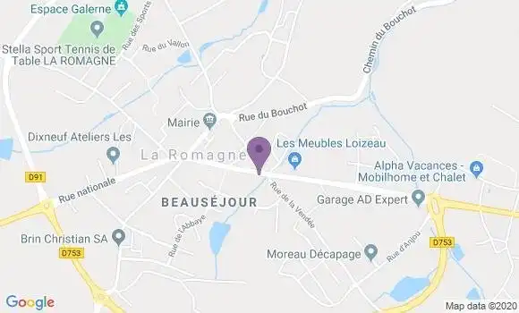 Localisation Crédit Mutuel Agence de Torfou