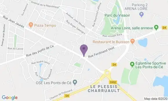 Localisation Crédit Mutuel Agence de Trélazé