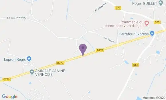 Localisation Crédit Mutuel Agence de Vern d