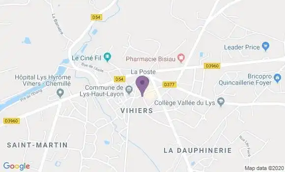 Localisation Crédit Mutuel Agence de Vihiers