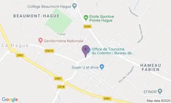 Localisation Crédit Mutuel Agence de Beaumont Hague