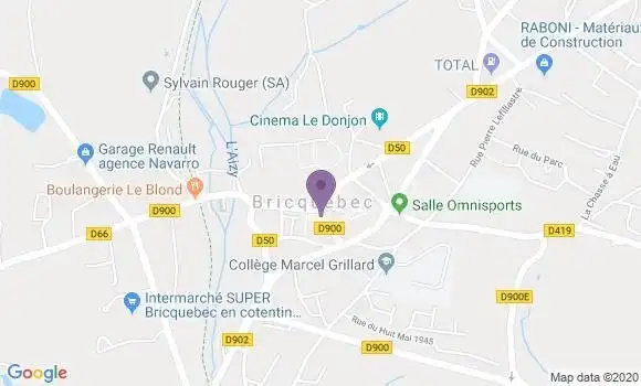 Localisation Crédit Mutuel Agence de Bricquebec