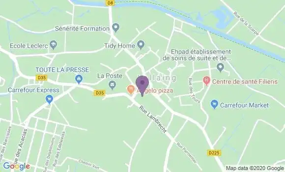 Localisation Société Générale Agence de Lallaing