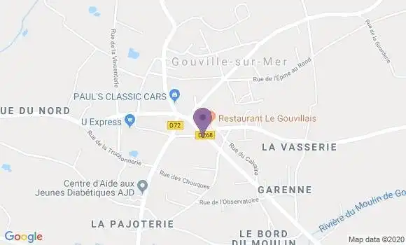 Localisation Crédit Mutuel Agence de Gouville sur Mer