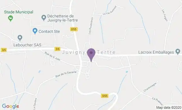 Localisation Crédit Mutuel Agence de Juvigny le Tertre