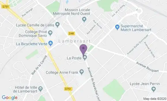 Localisation Société Générale Agence de Lambesart