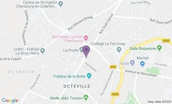 Localisation Crédit Mutuel Agence de Cherbourg Octeville