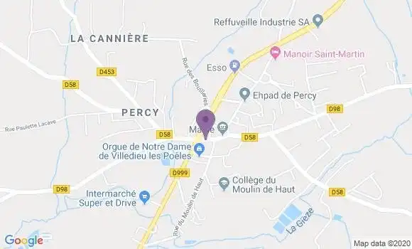 Localisation Crédit Mutuel Agence de Percy