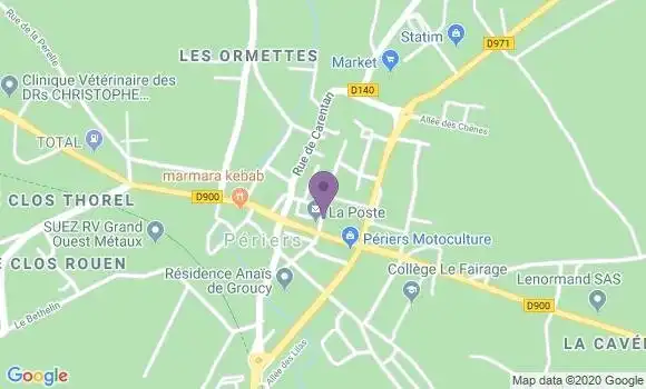 Localisation Crédit Mutuel Agence de Périers