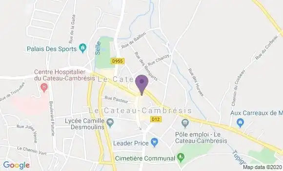Localisation Société Générale Agence de Le Cateau Cambrésis