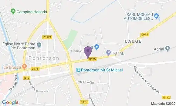 Localisation Crédit Mutuel Agence de Pontorson