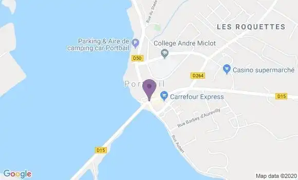 Localisation Crédit Mutuel Agence de Portbail