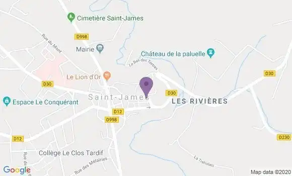 Localisation Crédit Mutuel Agence de Saint James