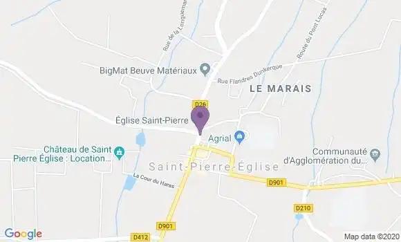 Localisation Crédit Mutuel Agence de Saint Pierre Eglise
