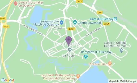 Localisation Société Générale Agence de Le Quesnoy