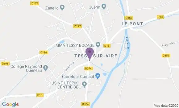 Localisation Crédit Mutuel Agence de Tessy sur Vire