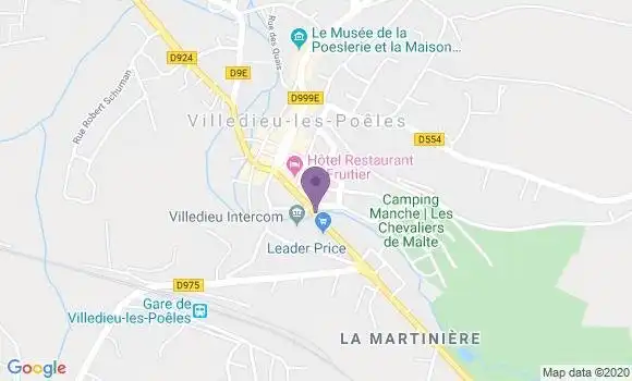 Localisation Crédit Mutuel Agence de Villedieu les Poêles