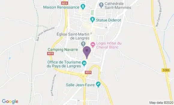 Localisation Crédit Mutuel Agence de Langres