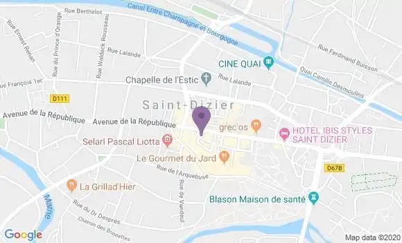 Localisation Crédit Mutuel Agence de Saint Dizier