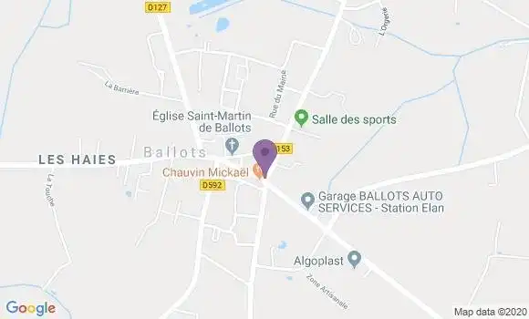 Localisation Crédit Mutuel Agence de Ballots