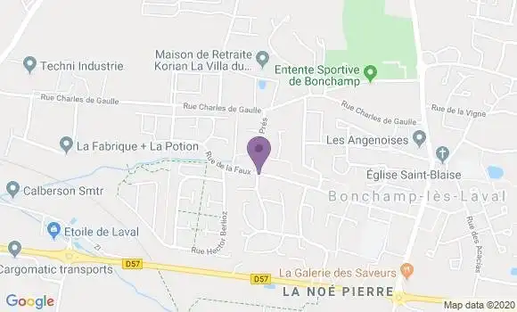 Localisation Crédit Mutuel Agence de Bonchamp les Laval