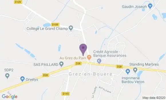Localisation Crédit Mutuel Agence de Grez en Bouère