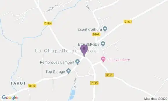 Localisation Crédit Mutuel Agence de La Chapelle au Riboul