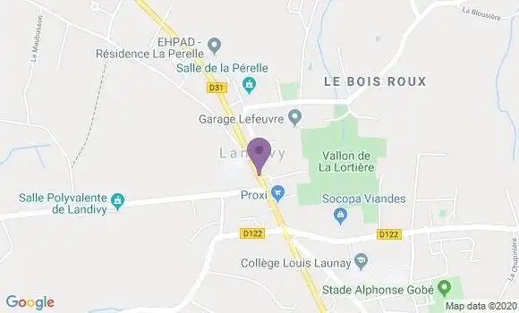 Localisation Crédit Mutuel Agence de Landivy Saint Mars