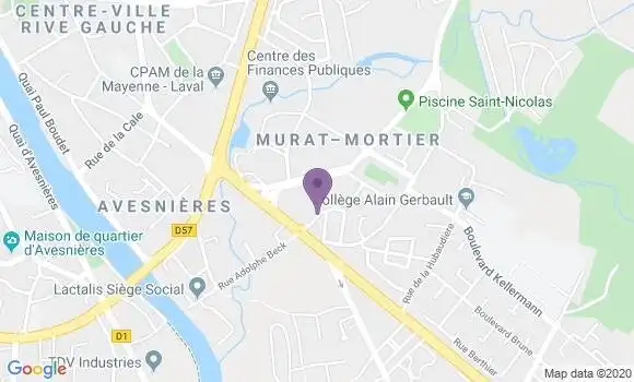 Localisation Crédit Mutuel Agence de Laval Murat