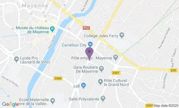 Localisation Crédit Mutuel Agence de Mayenne Saint Martin