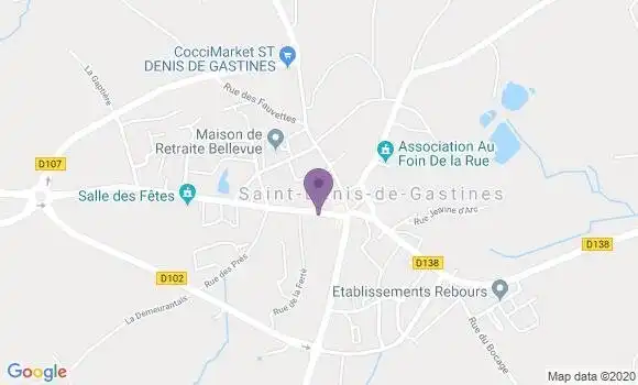Localisation Crédit Mutuel Agence de Saint Denis de Gastines
