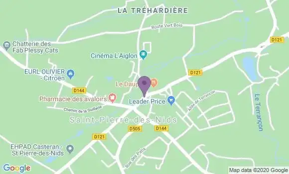 Localisation Crédit Mutuel Agence de Saint Pierre des Nids