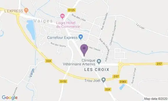 Localisation Crédit Mutuel Agence de Vaiges
