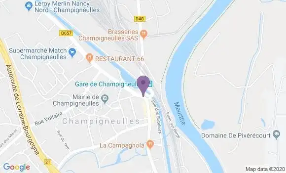 Localisation Crédit Mutuel Agence de Champigneulles