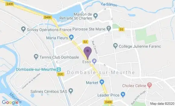 Localisation Crédit Mutuel Agence de Dombasle sur Meurthe