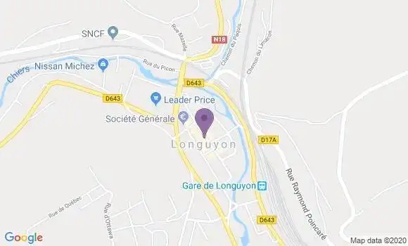 Localisation Crédit Mutuel Agence de Longuyon