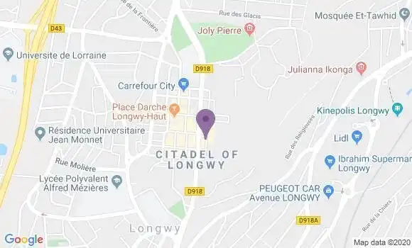 Localisation Crédit Mutuel Agence de Longwy Haut Rehon Lexy