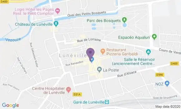 Localisation Crédit Mutuel Agence de Luneville