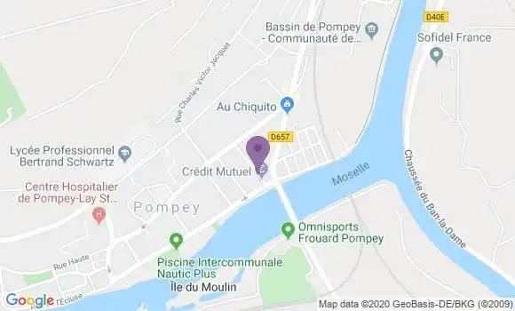 Localisation Crédit Mutuel Agence de Pompey Champigneulles